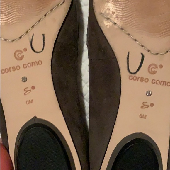 Corso Como Grey Leather Flats sz 6 - Picture 7 of 7